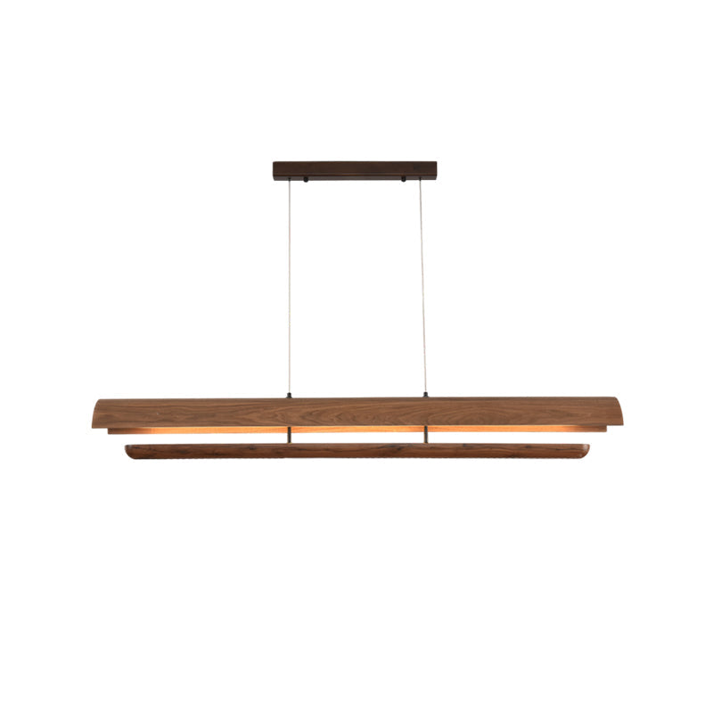 Rinireon houten lineaire kroonluchter