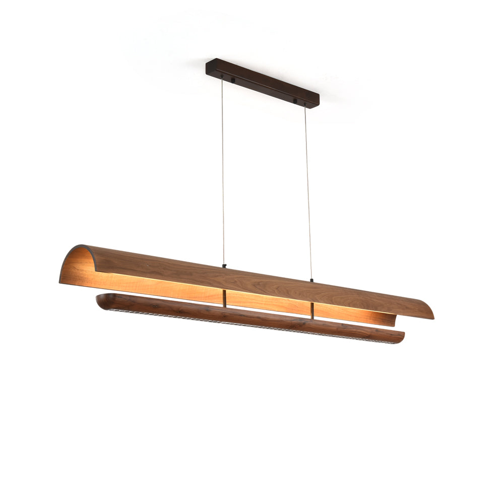 Rinireon houten lineaire kroonluchter