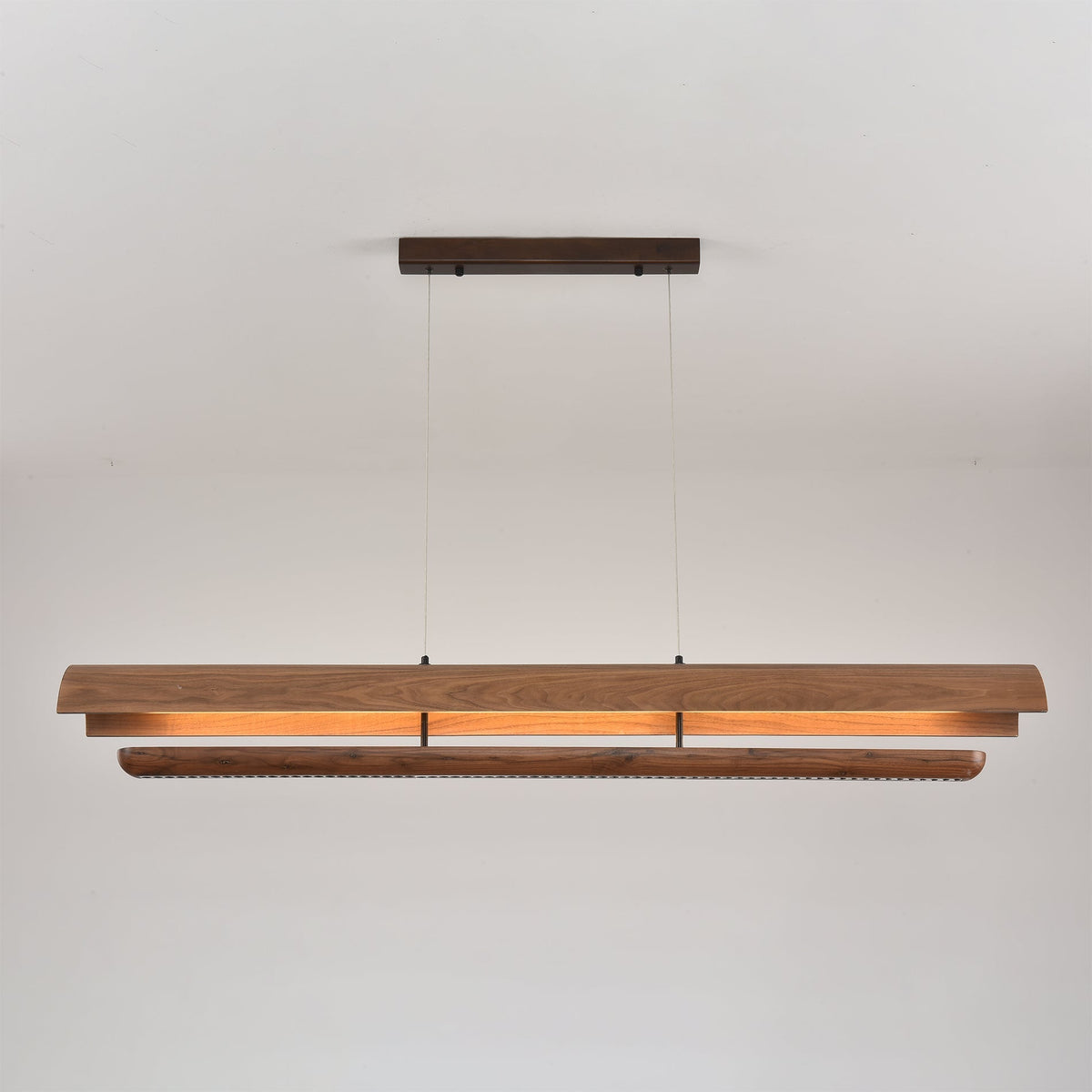 Rinireon houten lineaire kroonluchter