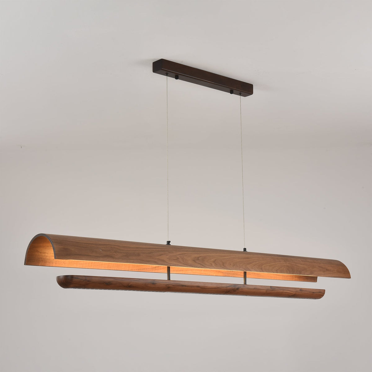 Rinireon houten lineaire kroonluchter
