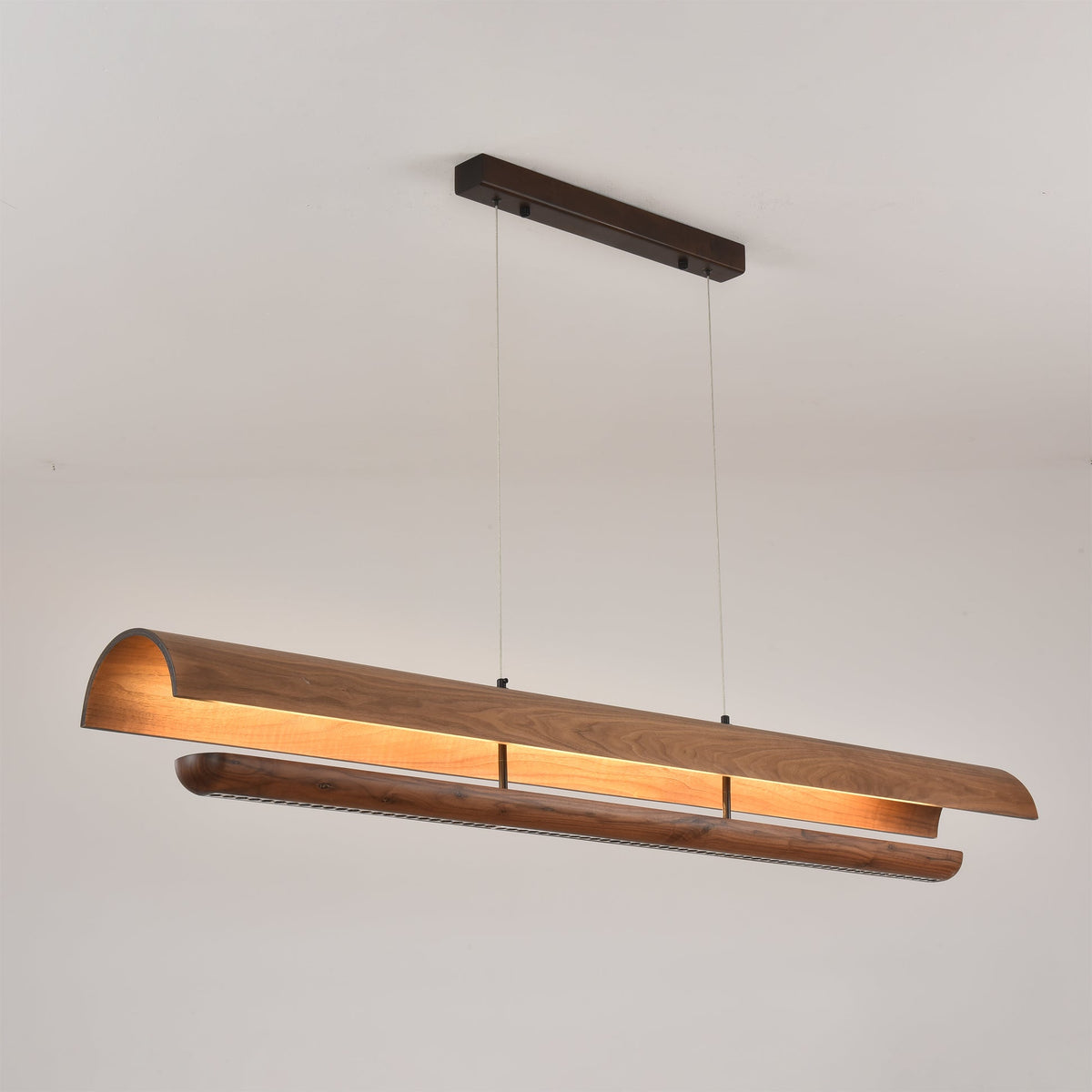 Rinireon houten lineaire kroonluchter