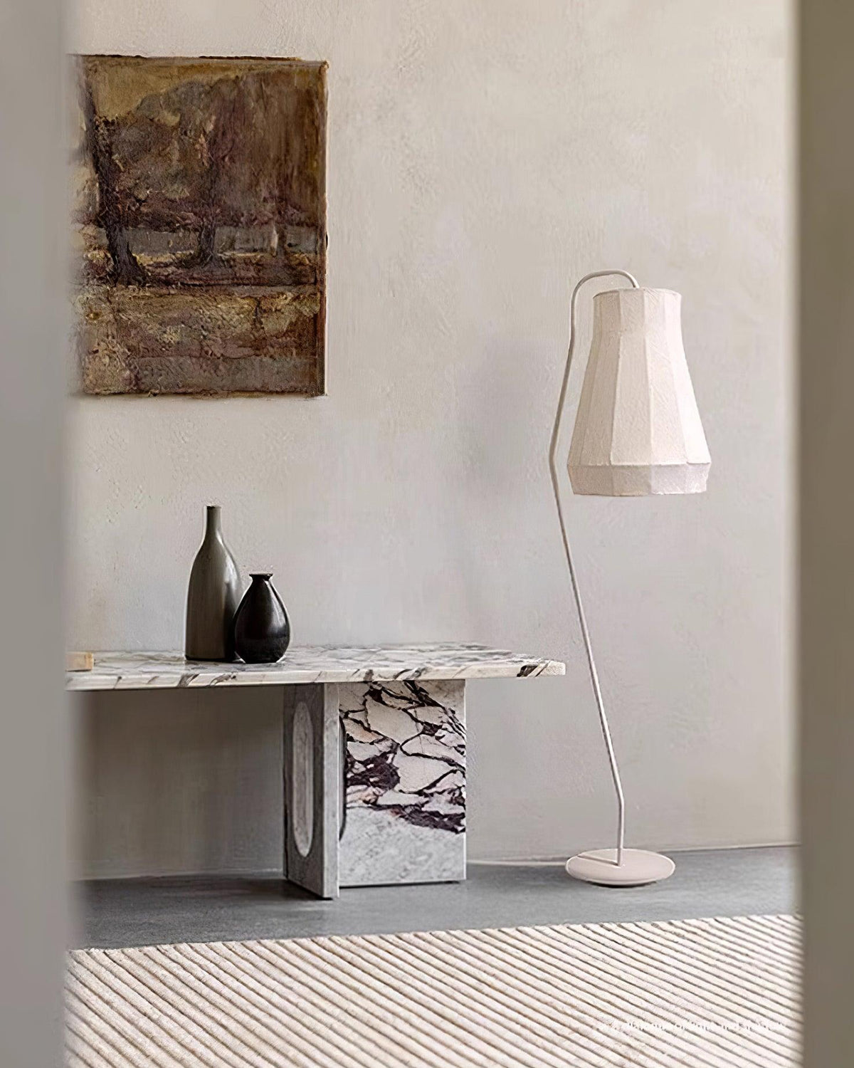Otheir minimalistisch Stoffen vloerlamp