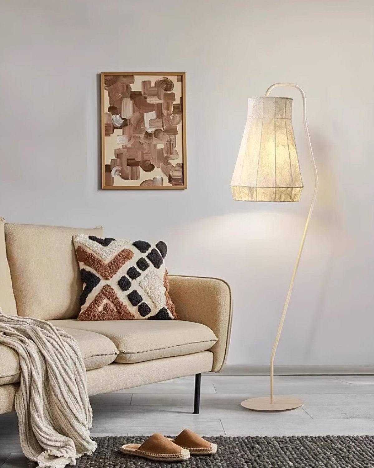 Otheir minimalistisch Stoffen vloerlamp