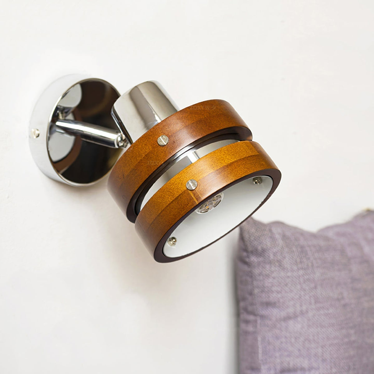 Avenor Premium Noordse kunst Walnoot wandlamp