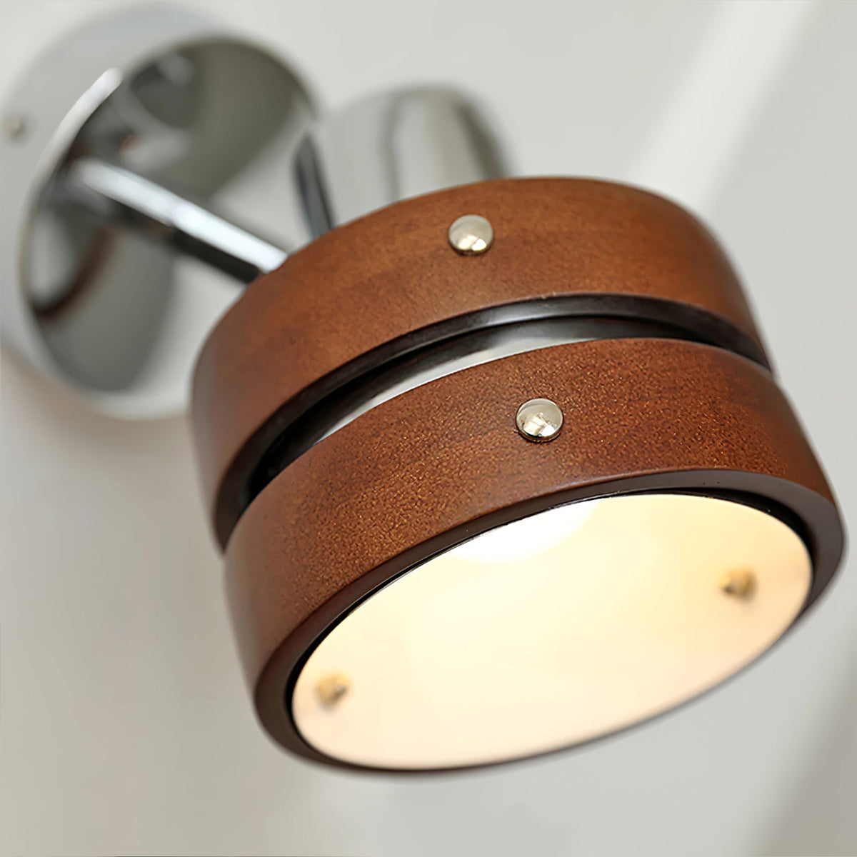 Avenor Premium Noordse kunst Walnoot wandlamp
