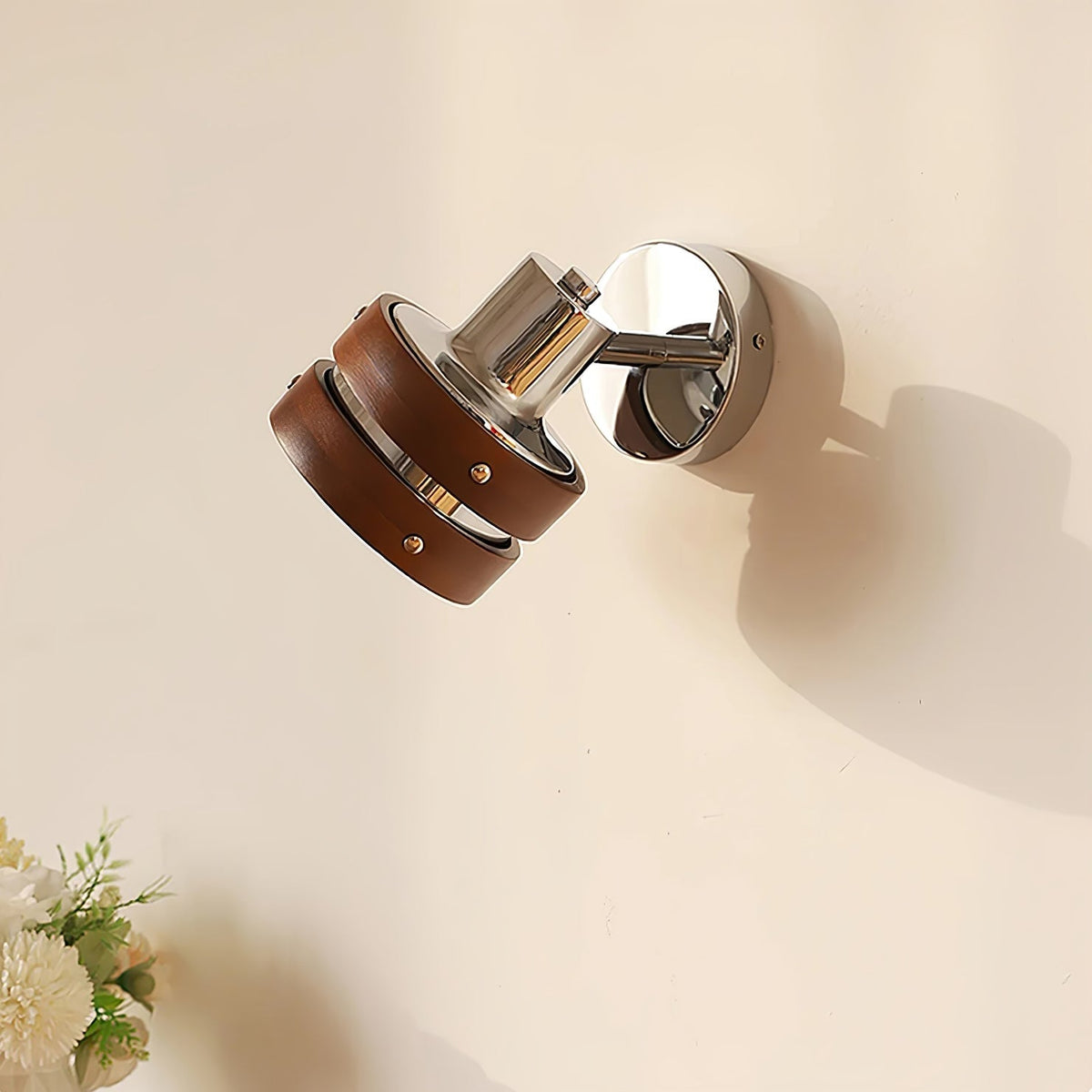 Avenor Premium Noordse kunst Walnoot wandlamp