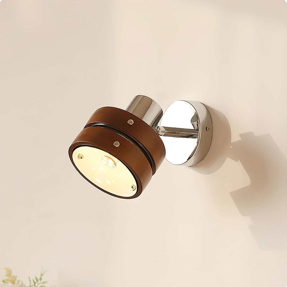Avenor Premium Noordse kunst Walnoot wandlamp