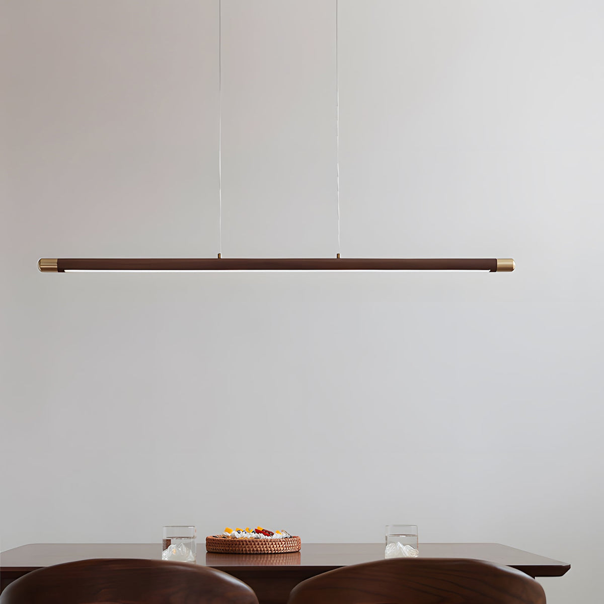 Dash houten hanglamp met lange balkvorm