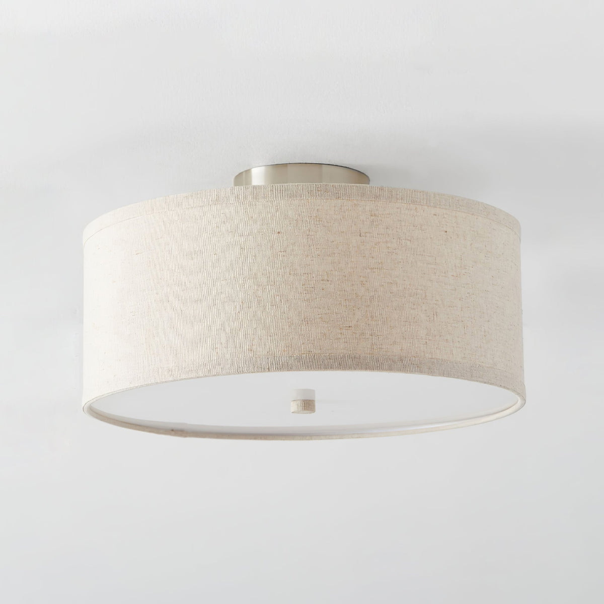 Qilvo plafondlamp linnen kap strak elegant