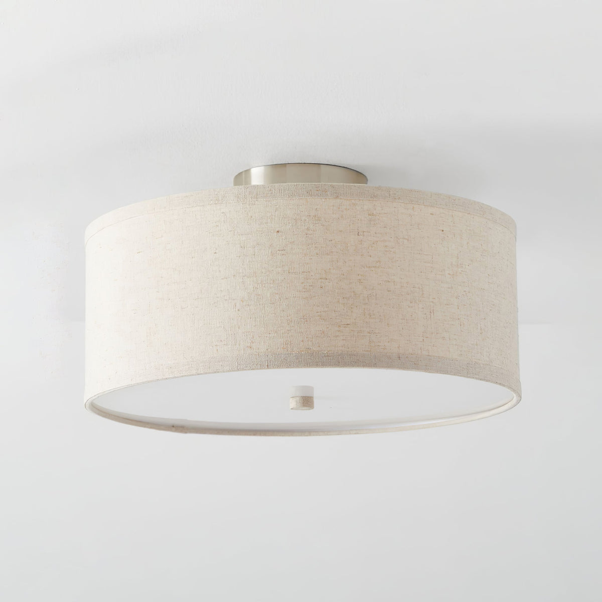 Qilvo plafondlamp linnen kap strak elegant