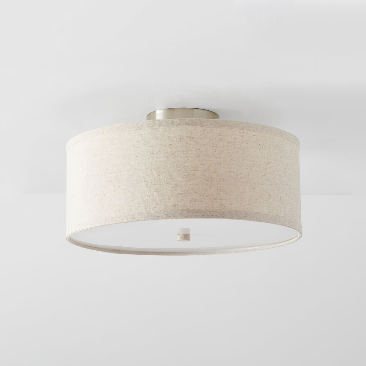 Qilvo plafondlamp linnen kap strak elegant