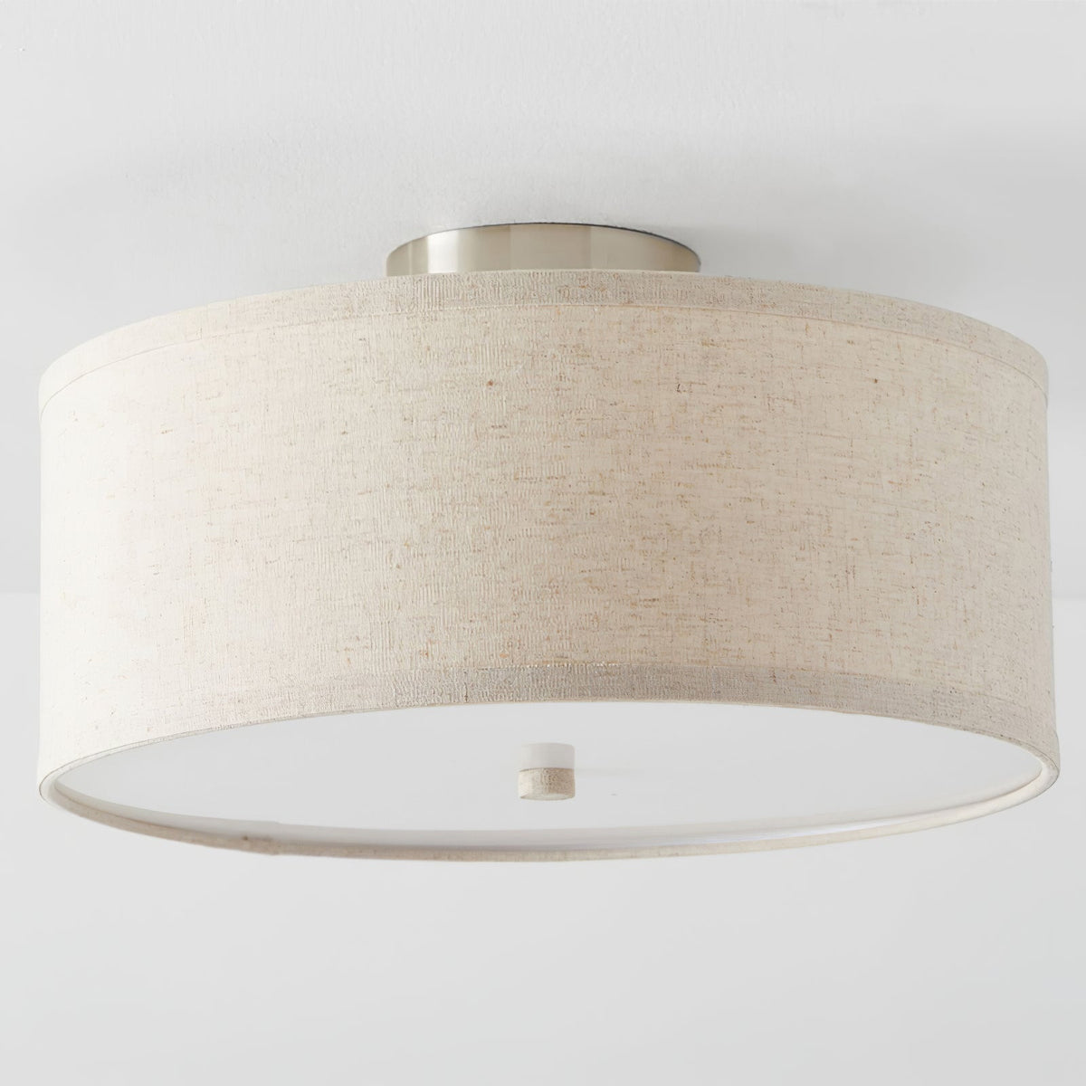 Qilvo plafondlamp linnen kap strak elegant