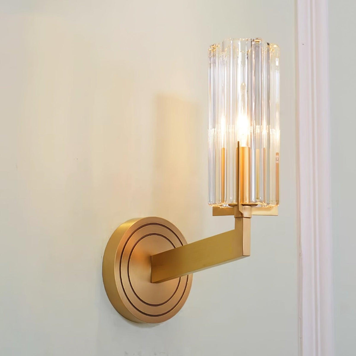 Coen Premium elegantie messing glas wandlamp