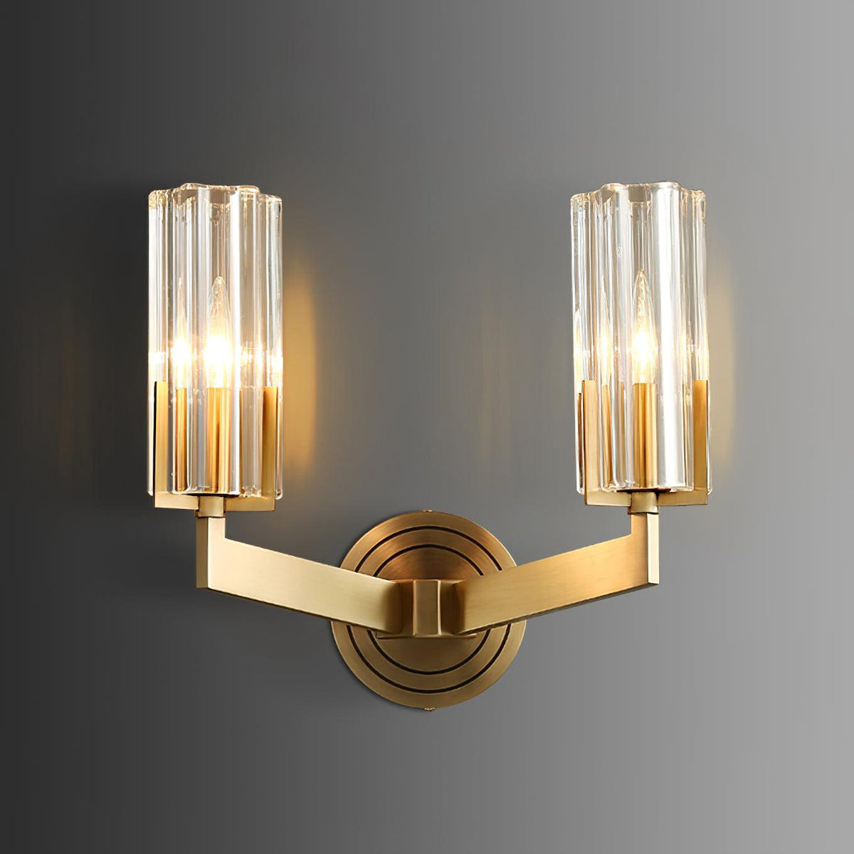 Coen Premium elegantie messing glas wandlamp