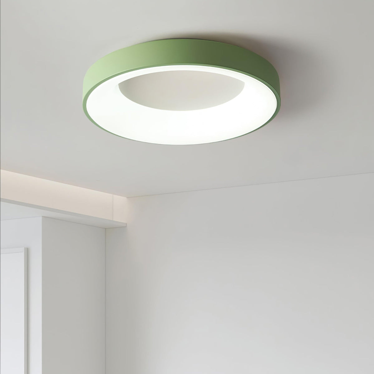 Jareth plafondlamp ijzer hedendaags groene lampenkap