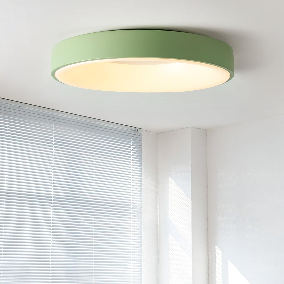 Jareth plafondlamp ijzer hedendaags groene lampenkap