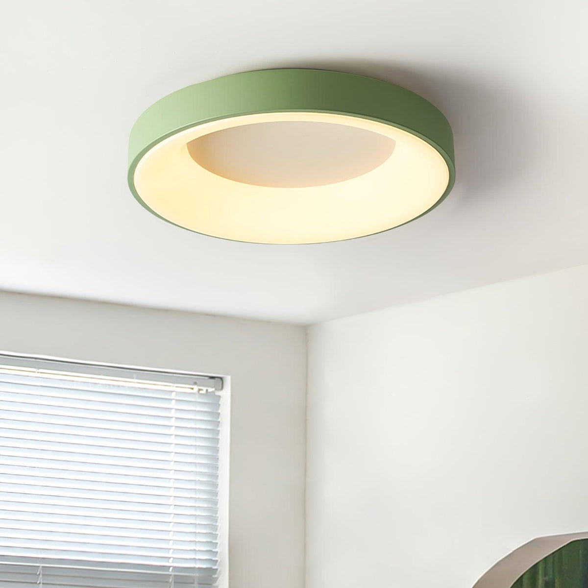Jareth plafondlamp ijzer hedendaags groene lampenkap