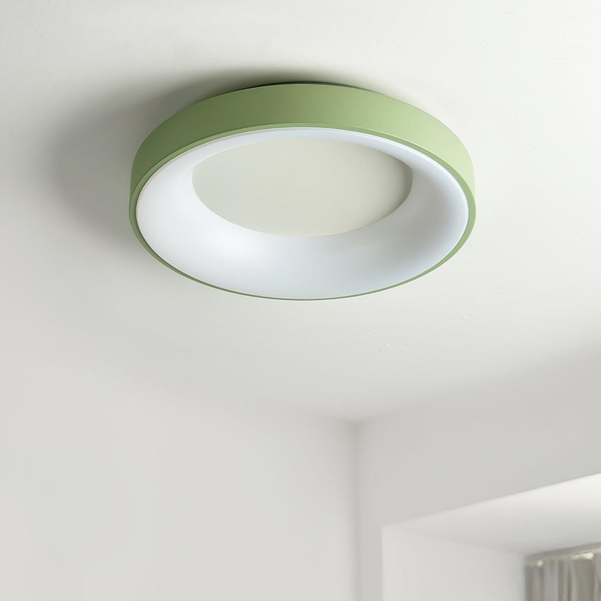 Jareth plafondlamp ijzer hedendaags groene lampenkap
