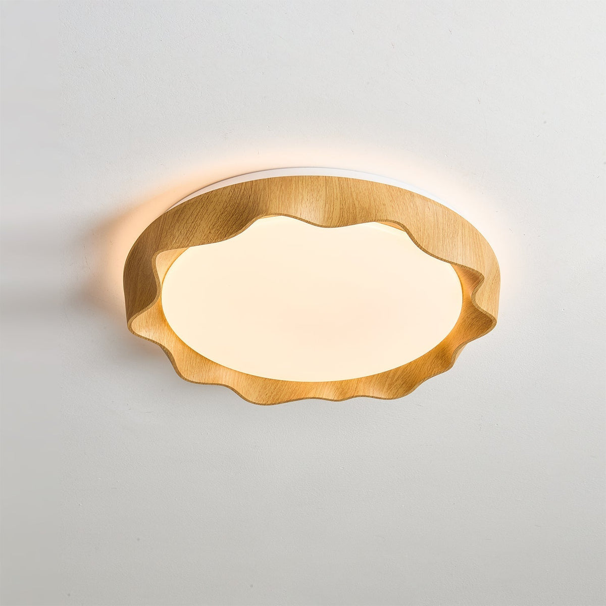 Kerio plafondlamp in walnootkleur