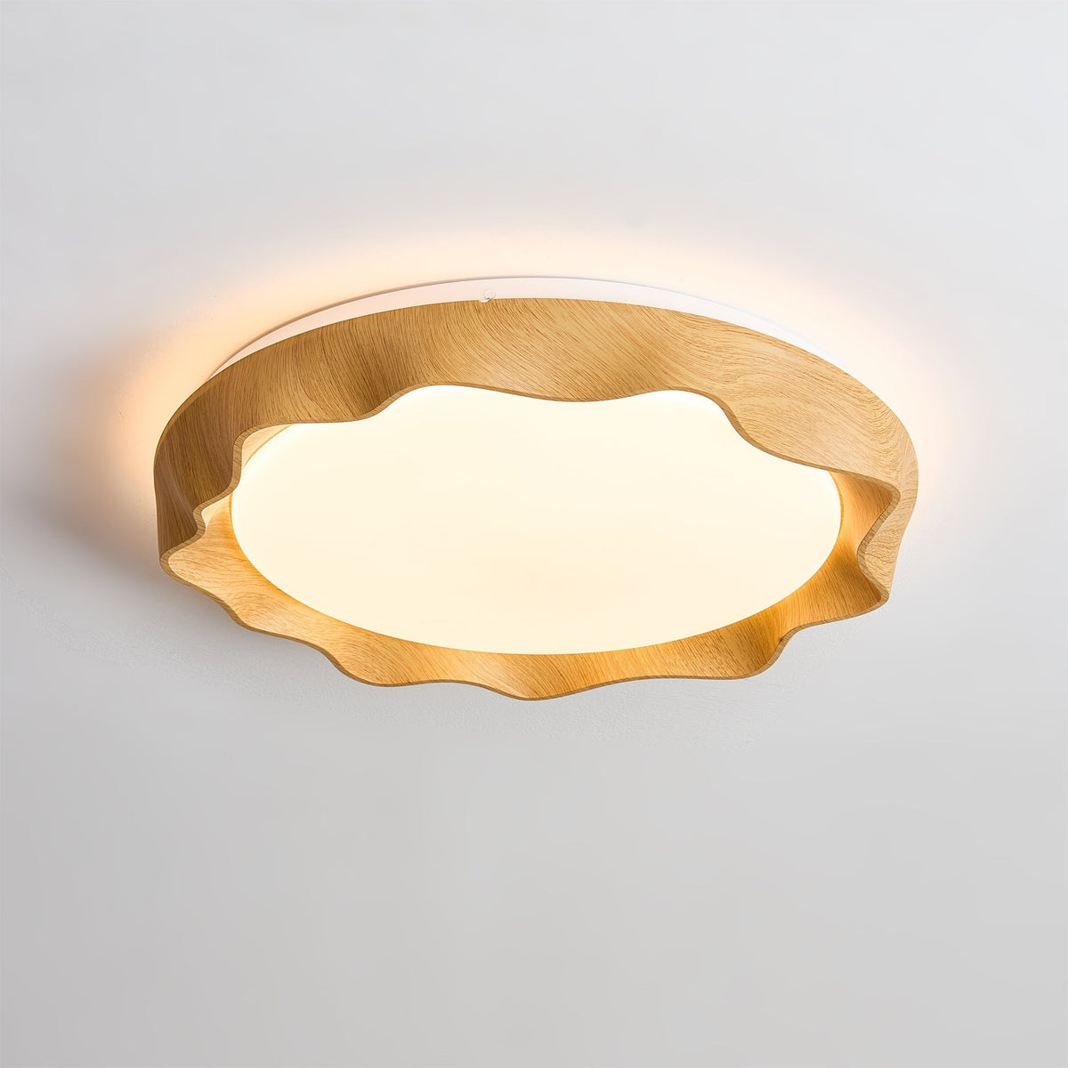 Kerio plafondlamp in walnootkleur