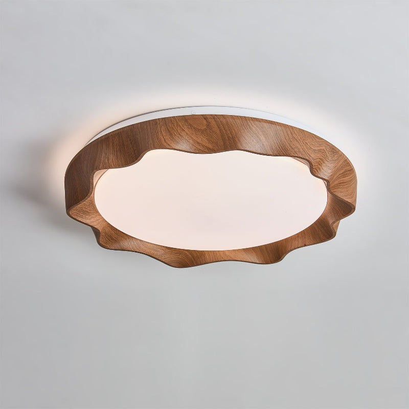 Kerio plafondlamp in walnootkleur