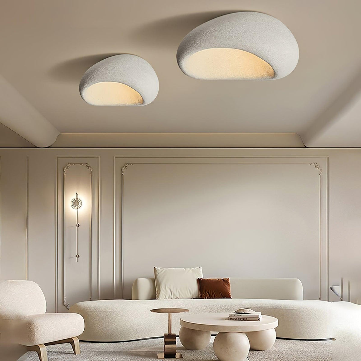 Rivenira plafondlamp met Japanse Wabi-Sabi Maan