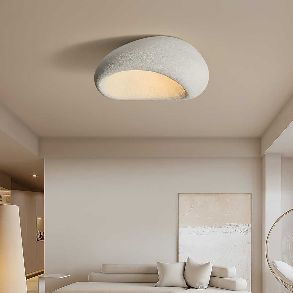 Rivenira plafondlamp met Japanse Wabi-Sabi Maan