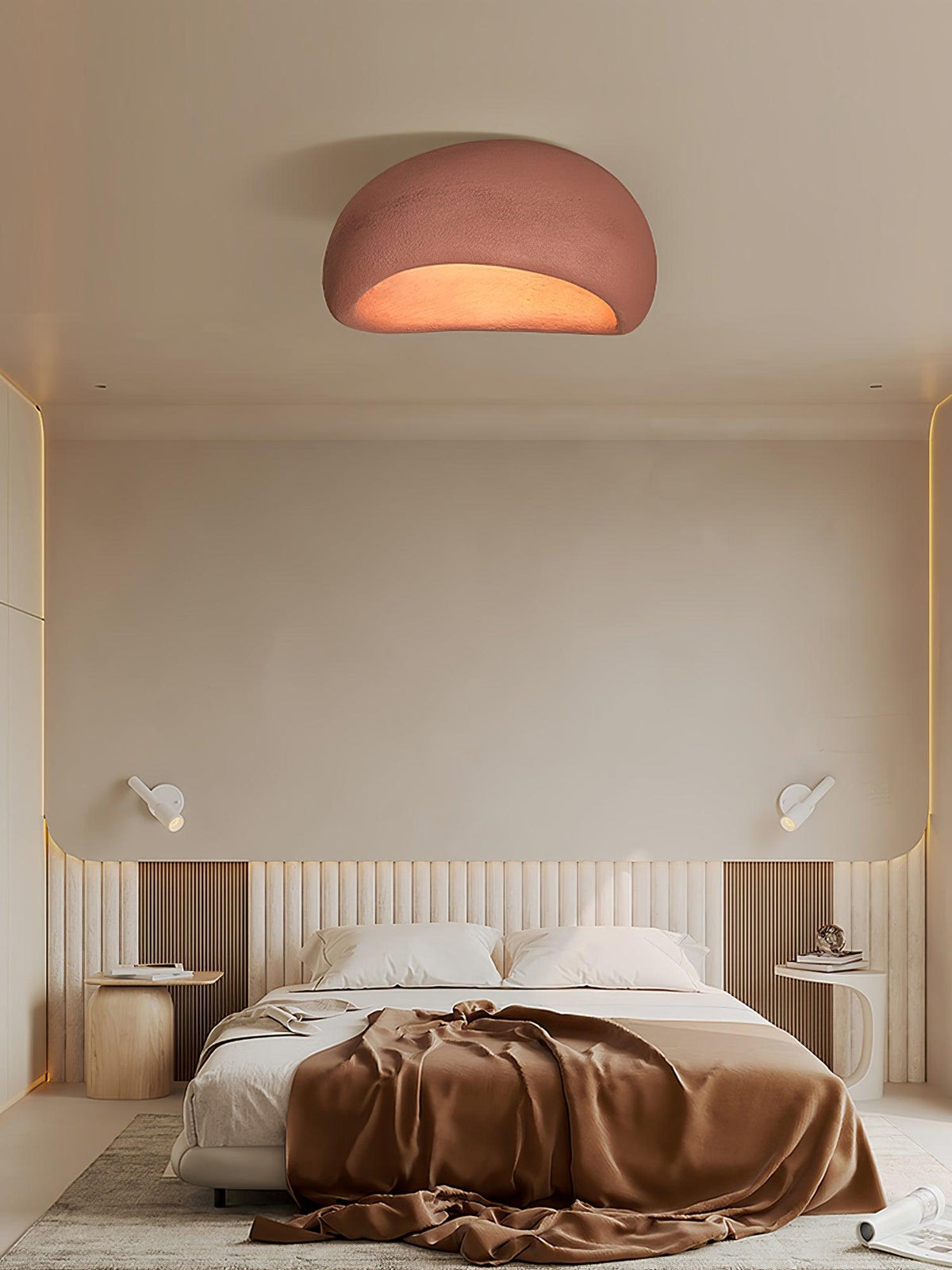 Rivenira plafondlamp met Japanse Wabi-Sabi Maan