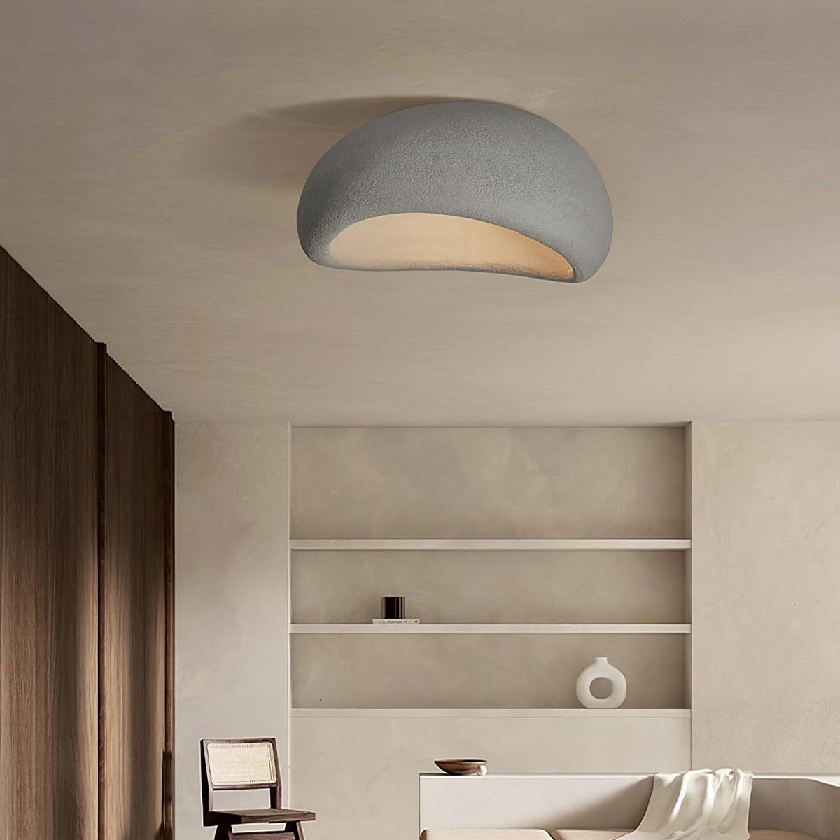 Rivenira plafondlamp met Japanse Wabi-Sabi Maan