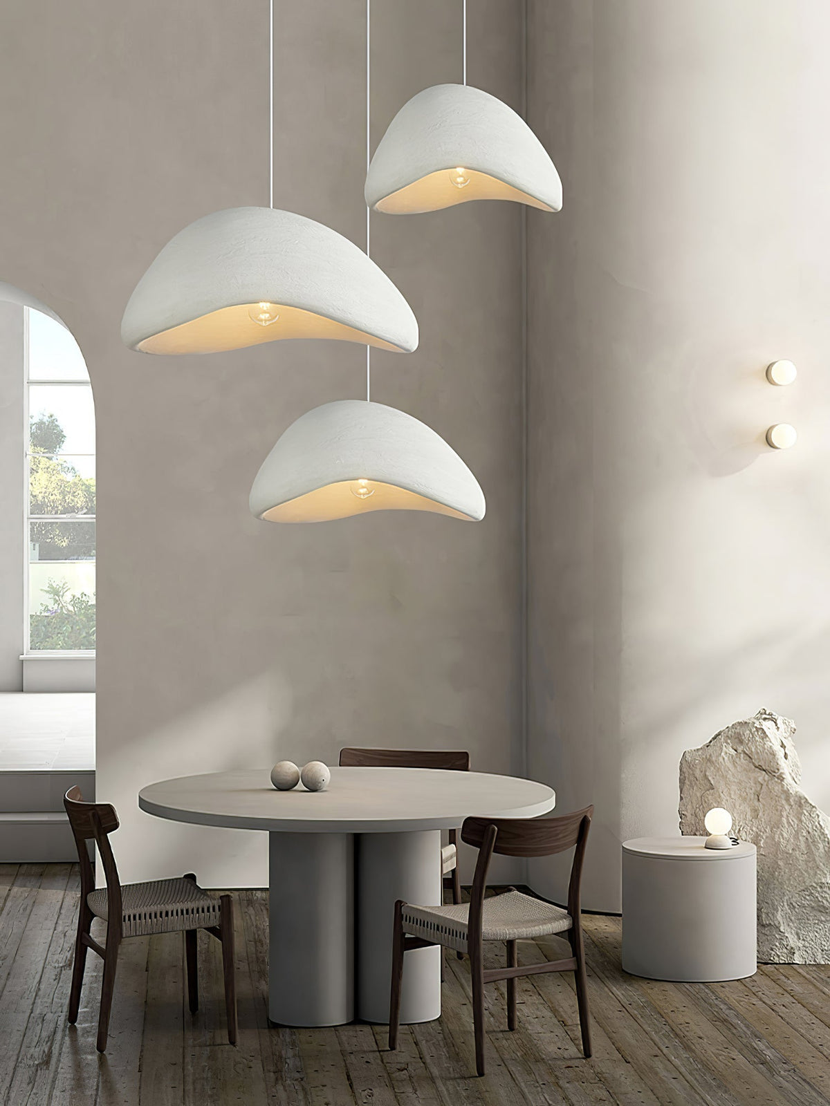 Fentor hanglamp met witte lampenkap minimalistisch