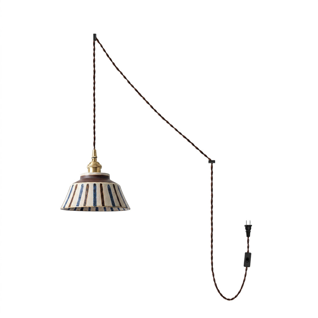 Indigo stekker-in hanglamp