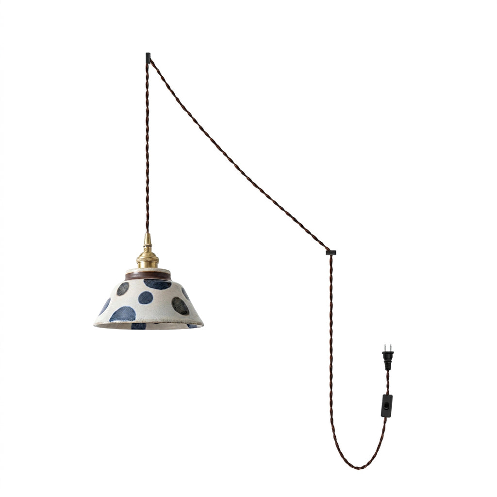 Indigo stekker-in hanglamp