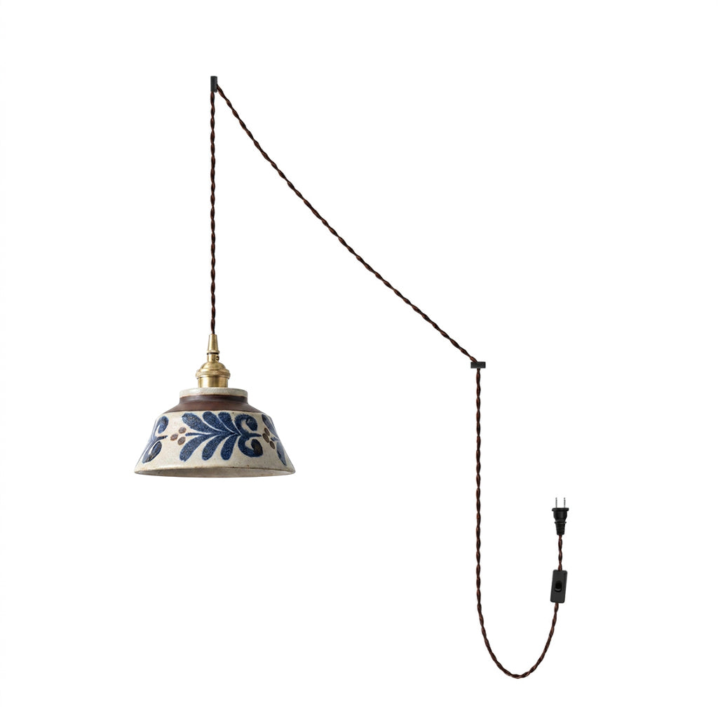 Indigo stekker-in hanglamp