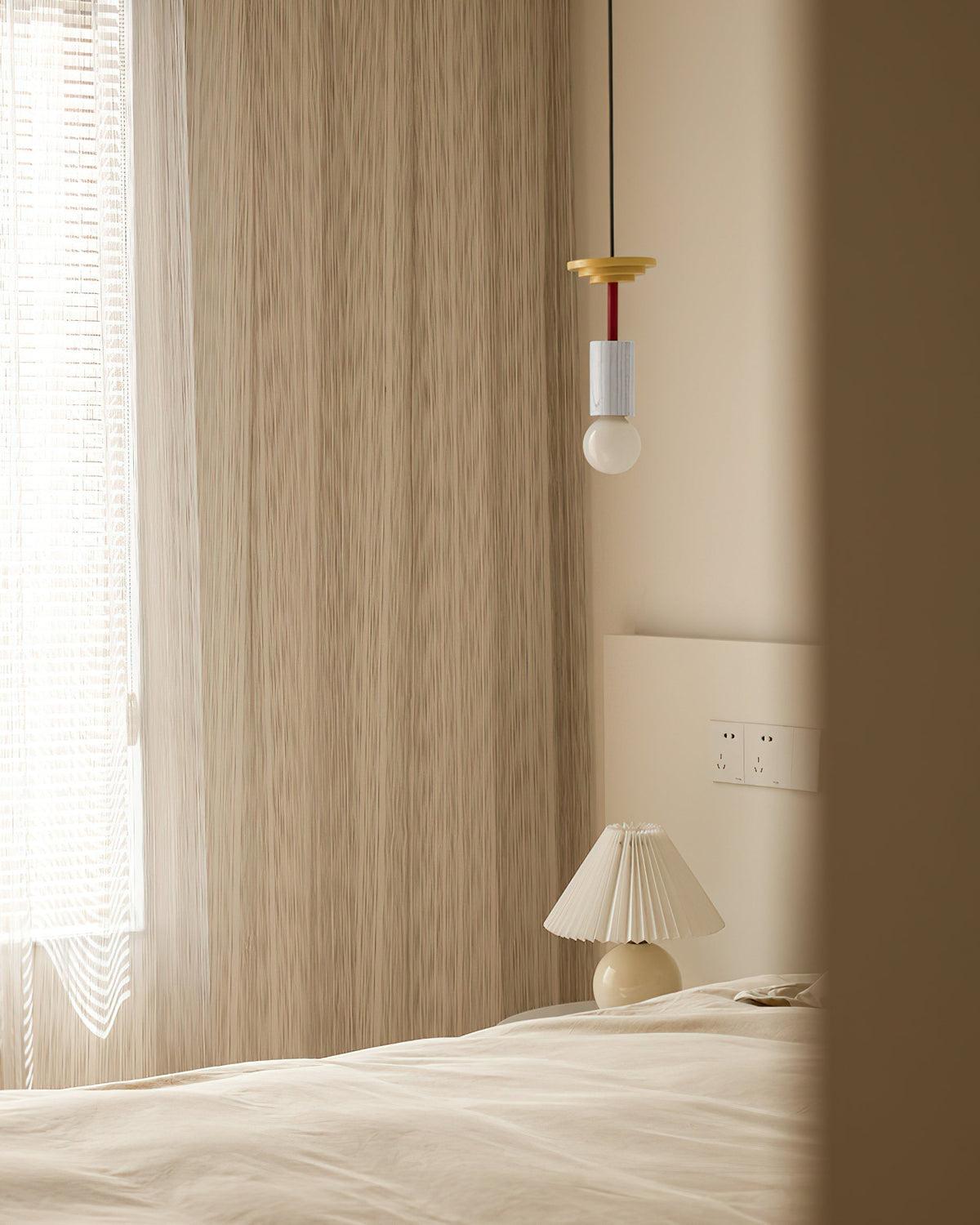 Orelalia hanglamp geel hout speels modern keuken eetkamer