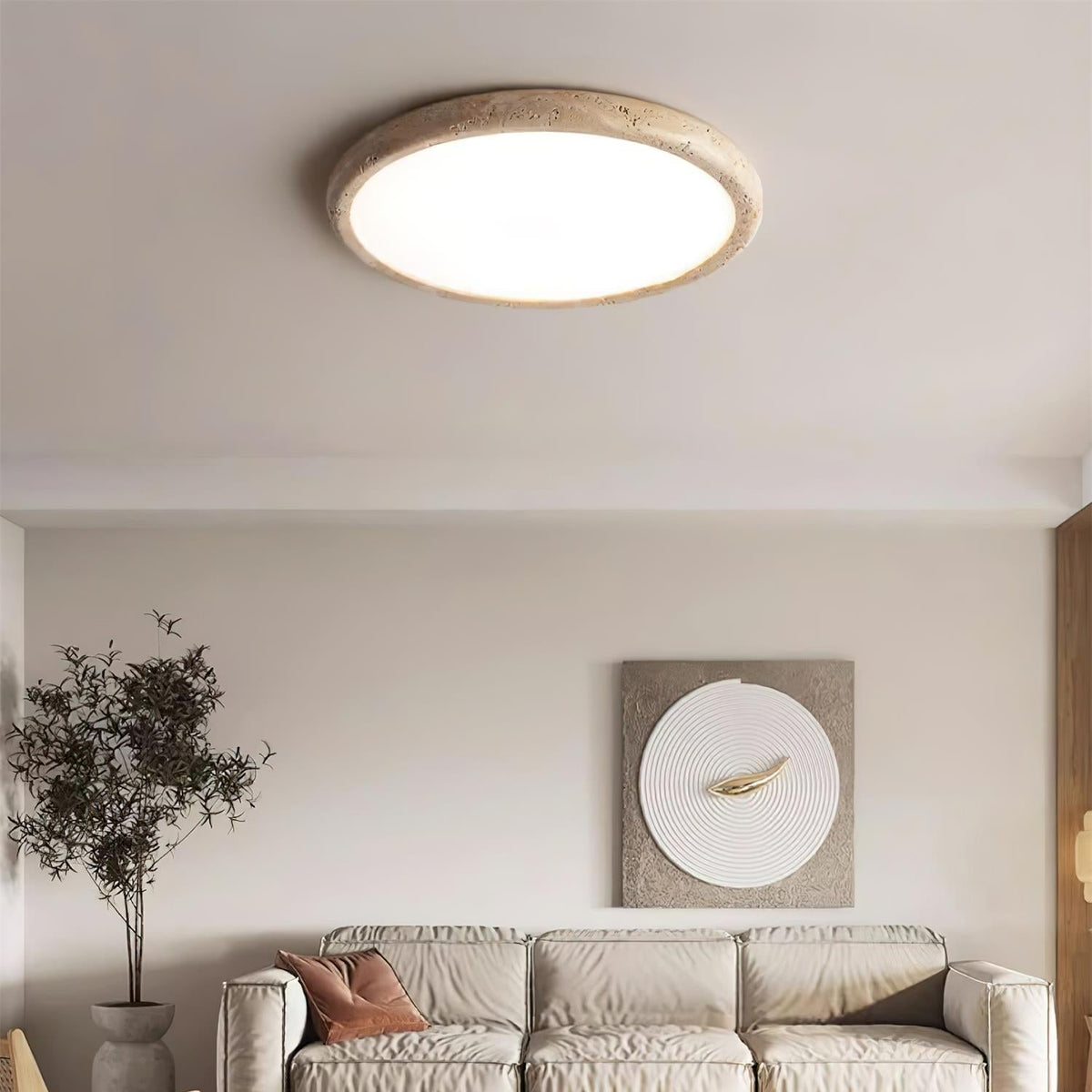 Ciro travertin plafondlamp