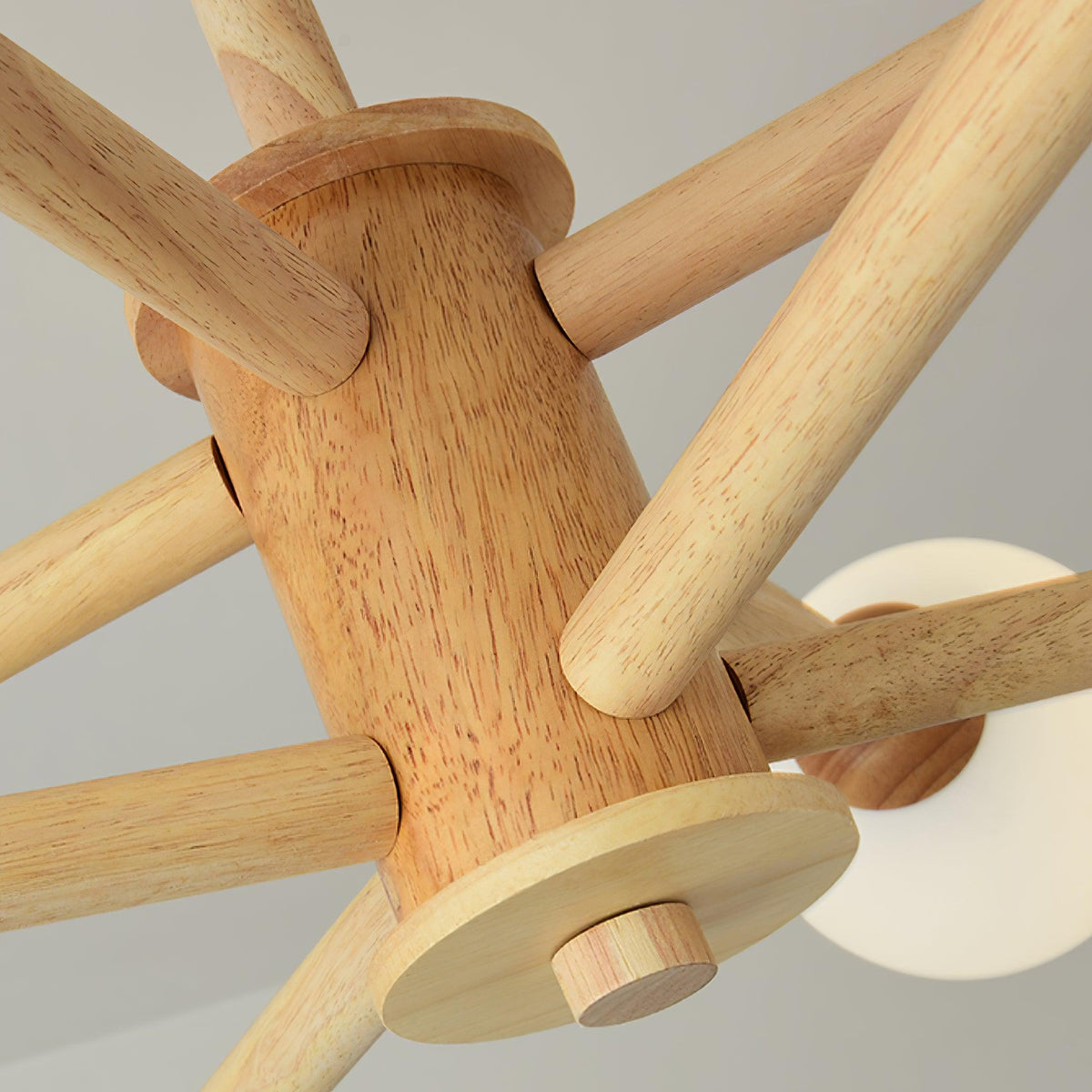 Kalds Kroonluchter Houten bollen Minimalistisch Natuurlijk