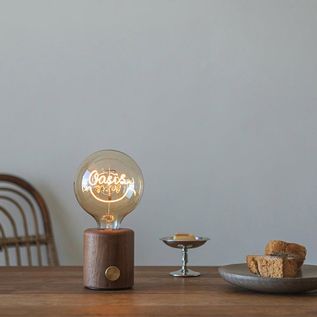 Altheil Retro houten tafellamp