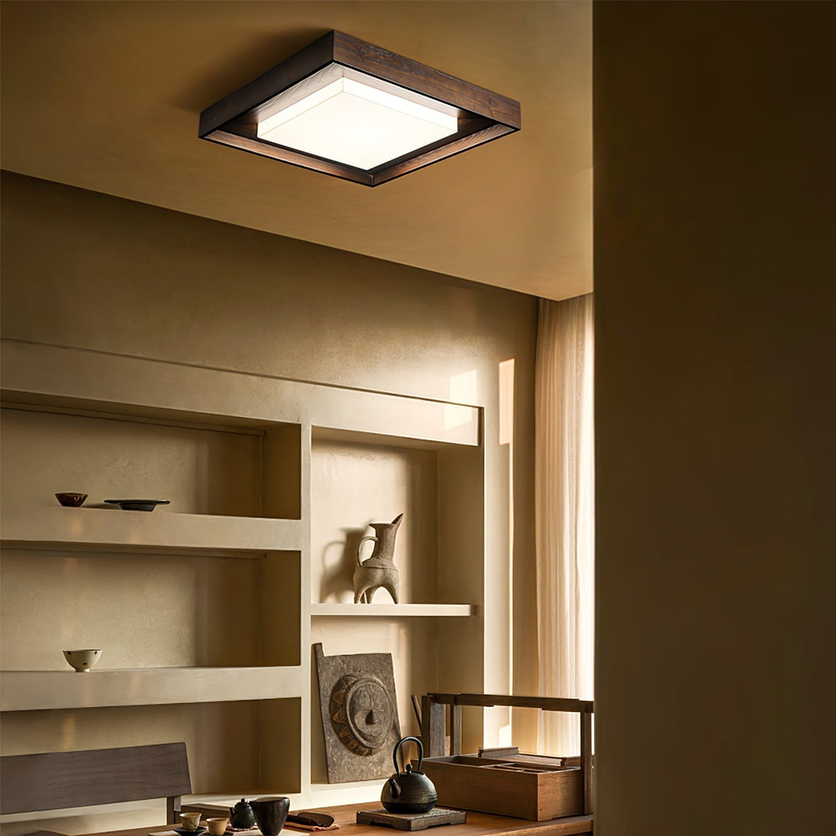 Auro Rustieke plafondlamp van hout