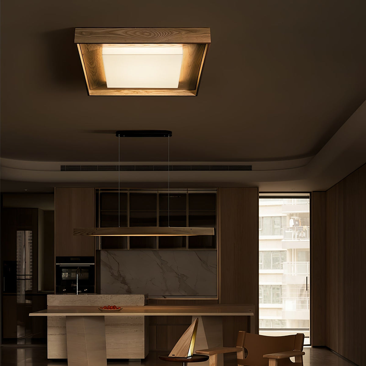 Auro Rustieke plafondlamp van hout