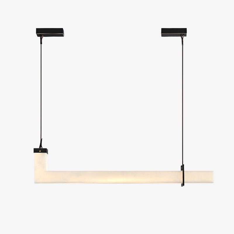 Nivienne Linear albasten hanglamp met goudkleurige accenten