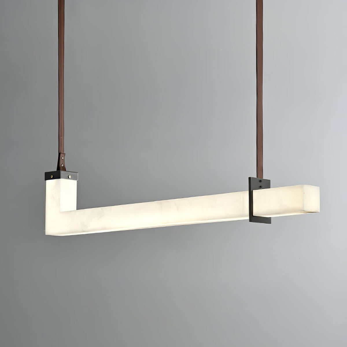 Nivienne Linear albasten hanglamp met goudkleurige accenten