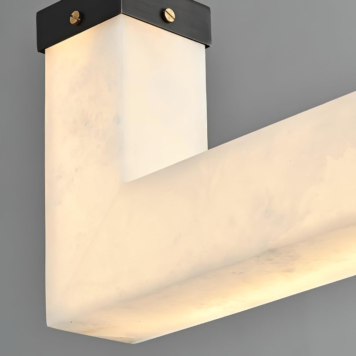 Nivienne Linear albasten hanglamp met goudkleurige accenten