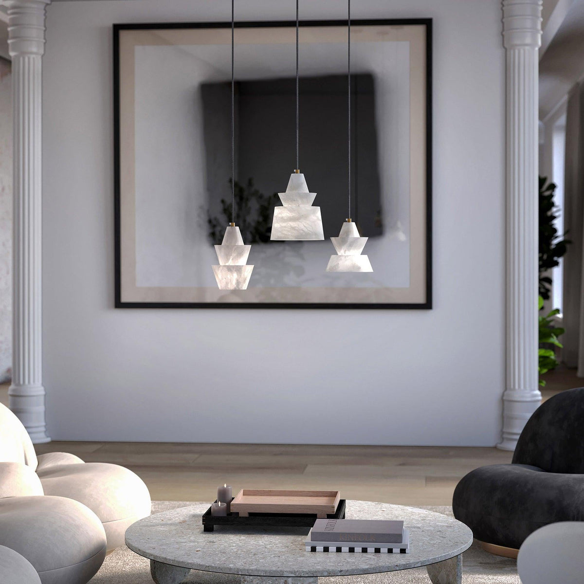Evo hanglamp in albast