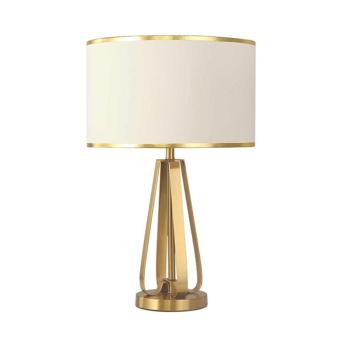 Linorira luxe stof tafellamp in goud