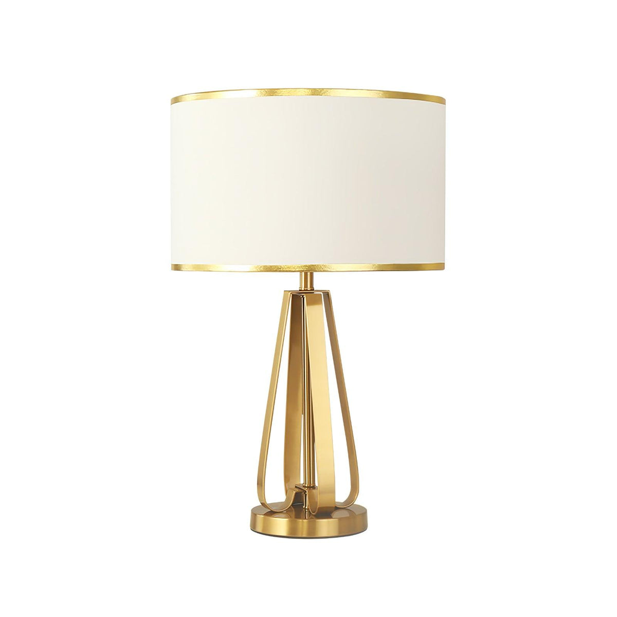 Linorira luxe stof tafellamp in goud