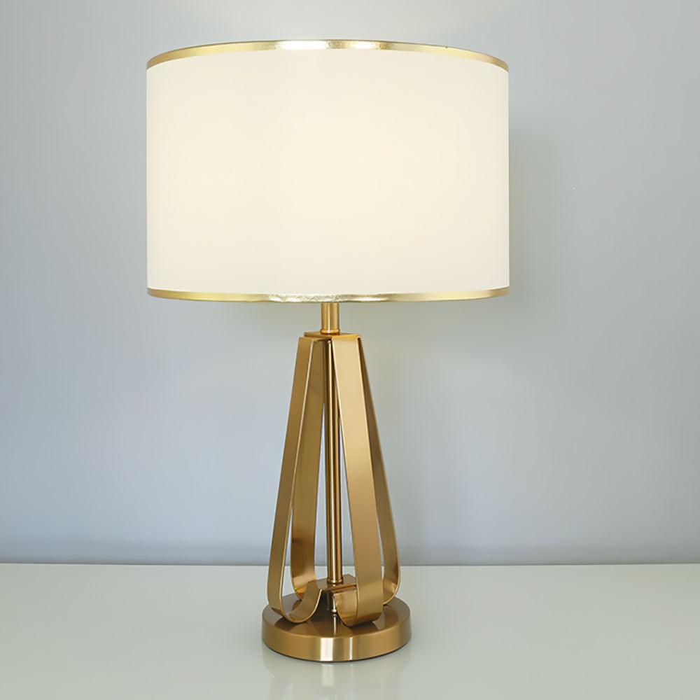 Linorira luxe stof tafellamp in goud