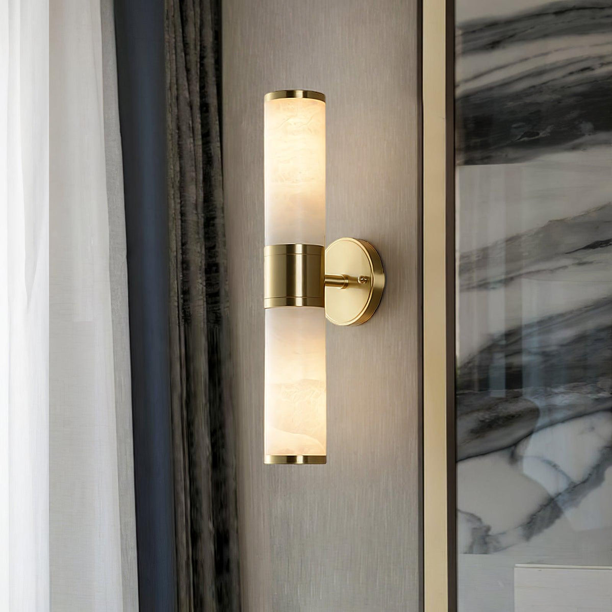 Tira Minimalistische wandlamp van albast