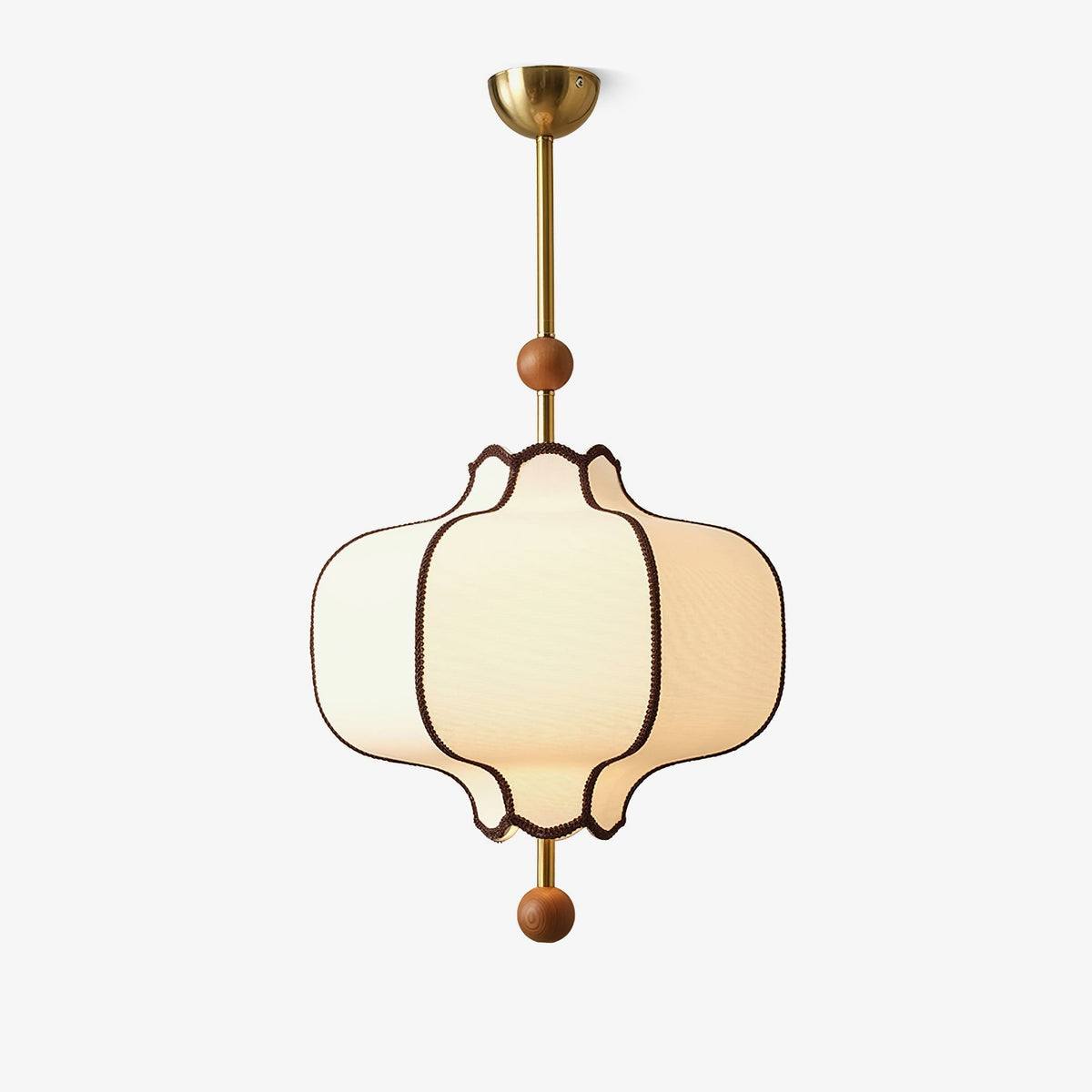 Miralielle hanglamp met lantaarnstof voor woonkamer