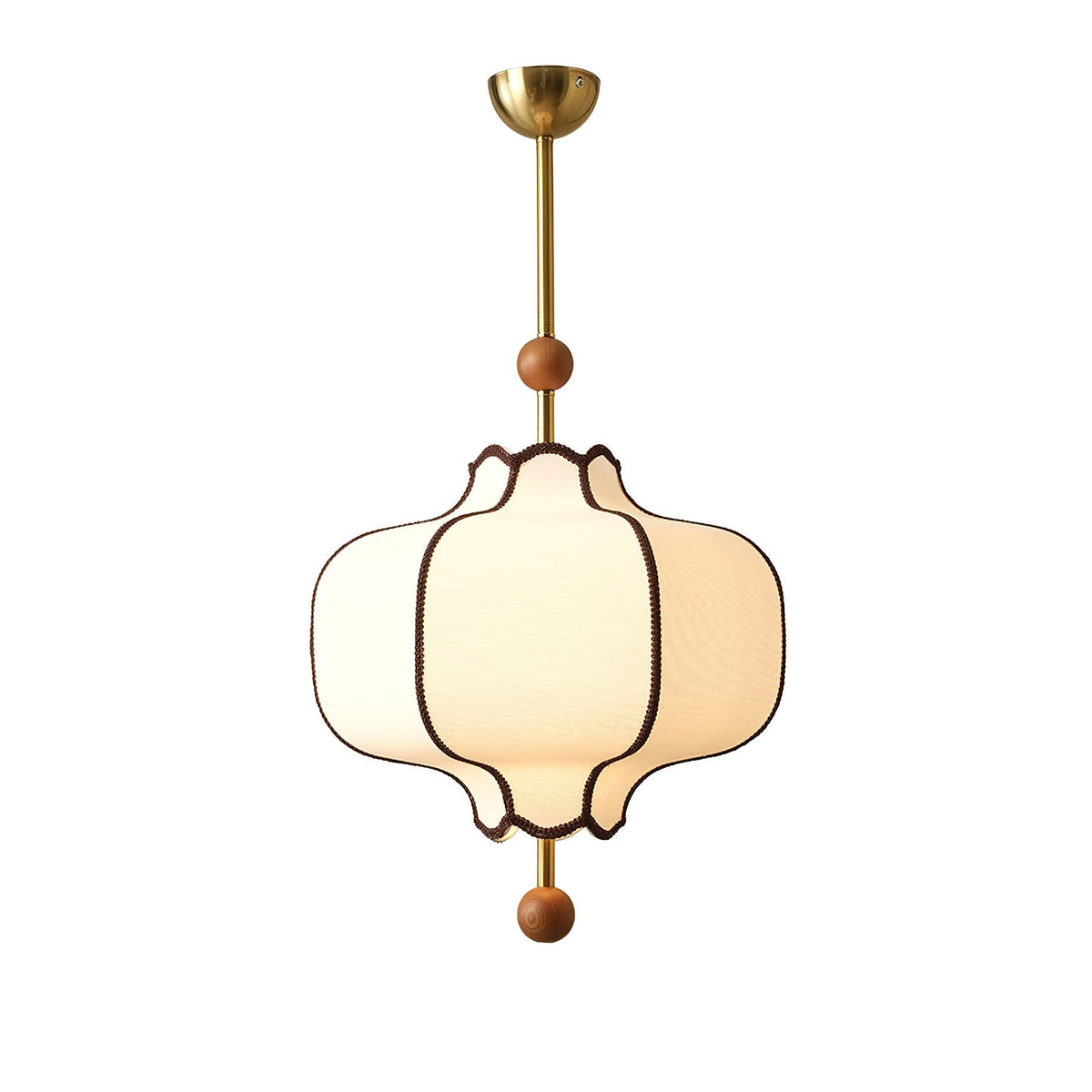 Miralielle hanglamp met lantaarnstof voor woonkamer