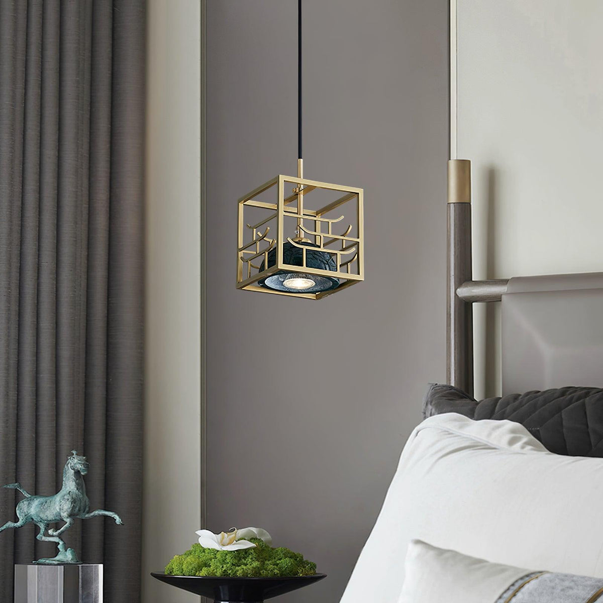 Cubo Moderne hanglamp van messing